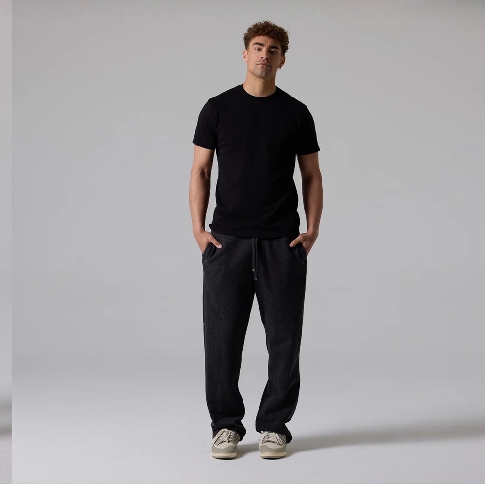 Talentless Men’s Heather Straight Leg Sweatpants – Charcoal Heather L Fleece